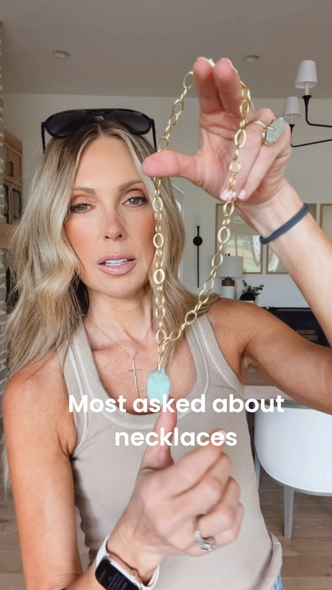 Most of what you see in my videos are always Leslie Curtis Designs. ￼ Her pieces are dainty with a slightly coastal /Boho/southern/faith based feel.