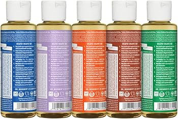 Dr. Bronner's - Pure-Castile Liquid Soap (4 Ounce Variety Pack) Peppermint, Lavender, Tea Tree, E... | Amazon (US)