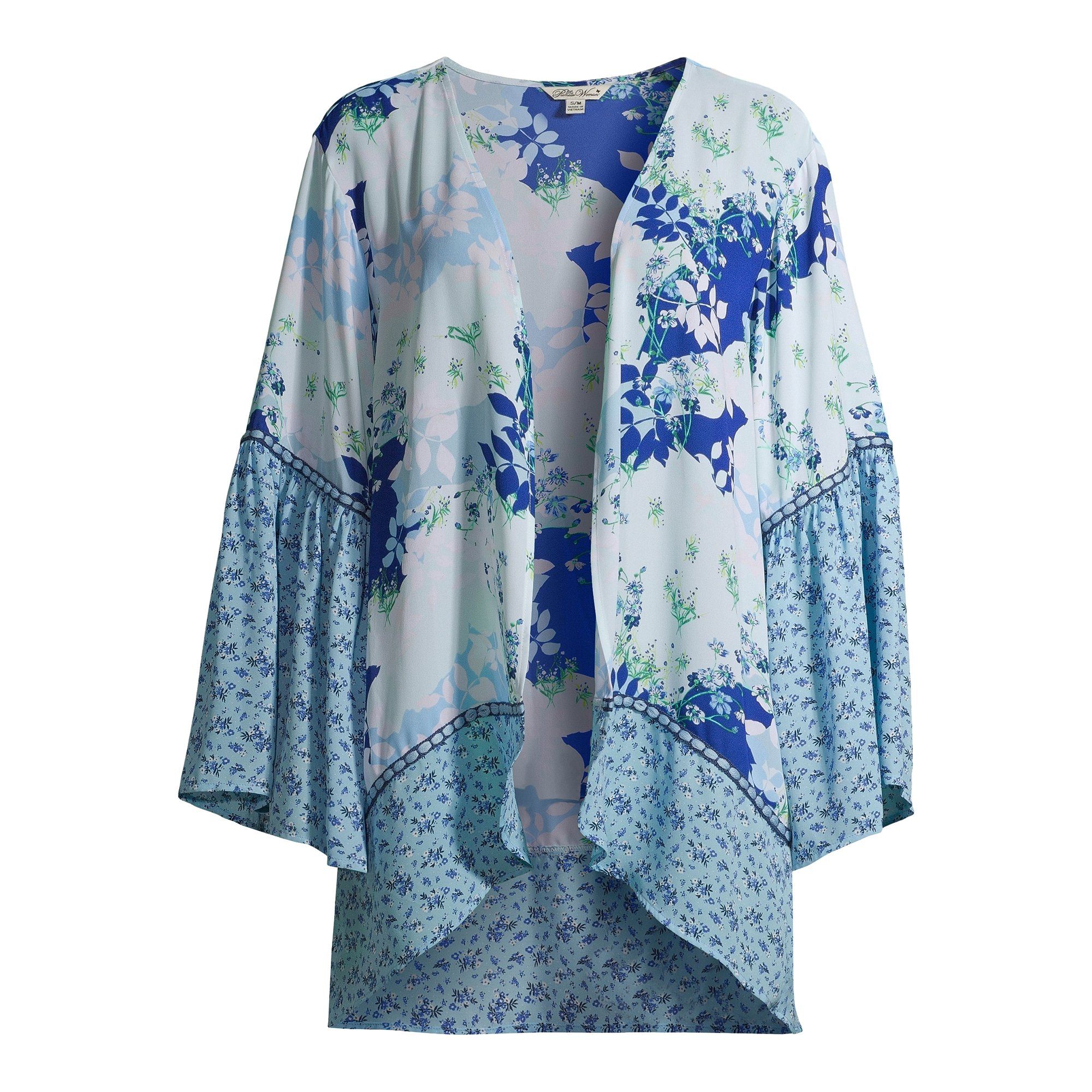The Pioneer Women Woven Long Sleeve Flounce Sleeve Kimono, Womens | Walmart (US)