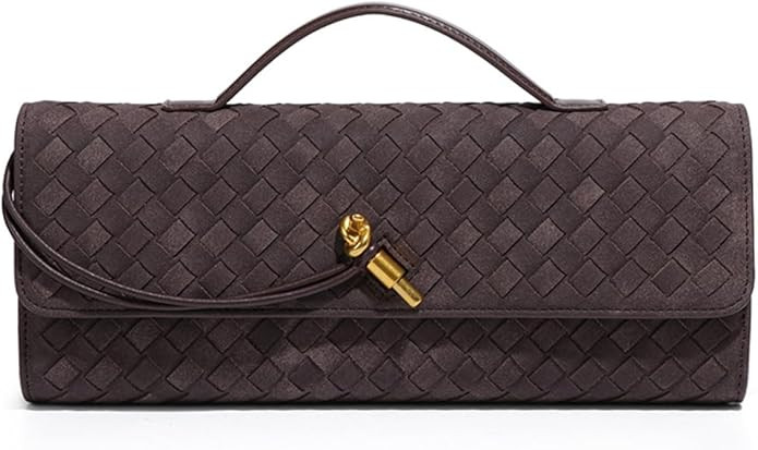 Suede Woven Evening Clutch Purses Women Crossbody Shoulder Hobo Handbag | Amazon (US)
