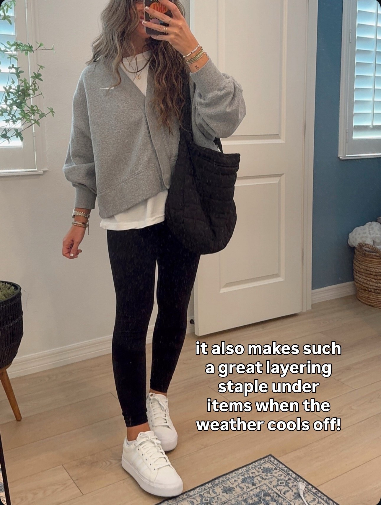 XS tee. Small cardigan and leggings but wish I did XS cardigan - runs big. But one of my absolute FAVORITES!!! 