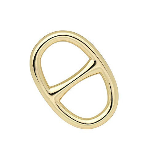 Vpang Oval Silk Scarf Clip Metallic Scarf Buckle Scarf Ring Silk Clasp Ring (Gold) | Amazon (US)