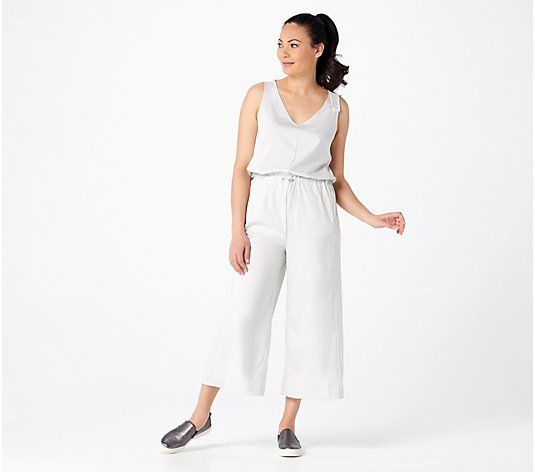 zuda Z-Eco Regular Cropped Jumpsuit - QVC.com | QVC