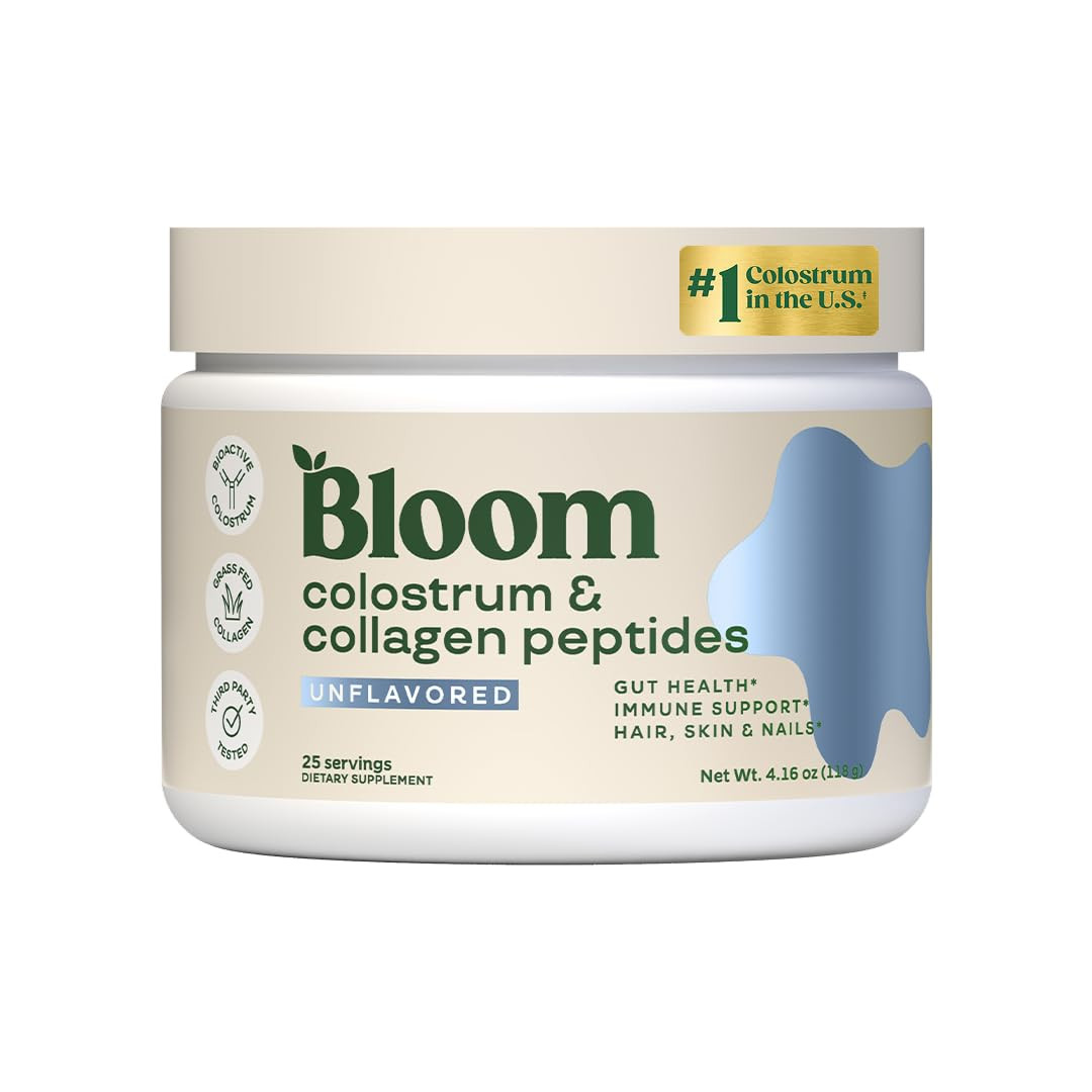 Bloom Nutrition Bovine Colostrum Powder with Vitamin B-12 for Gut Health, Immune Support, Hair Gr... | Amazon (US)
