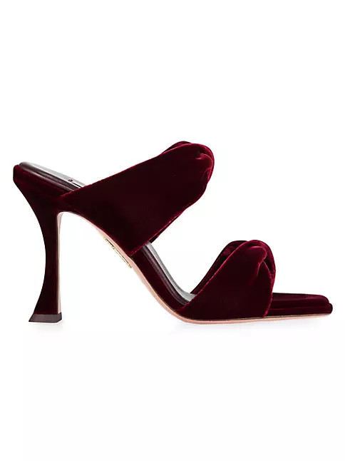 Twist 95MM Velvet Sandals | Saks Fifth Avenue
