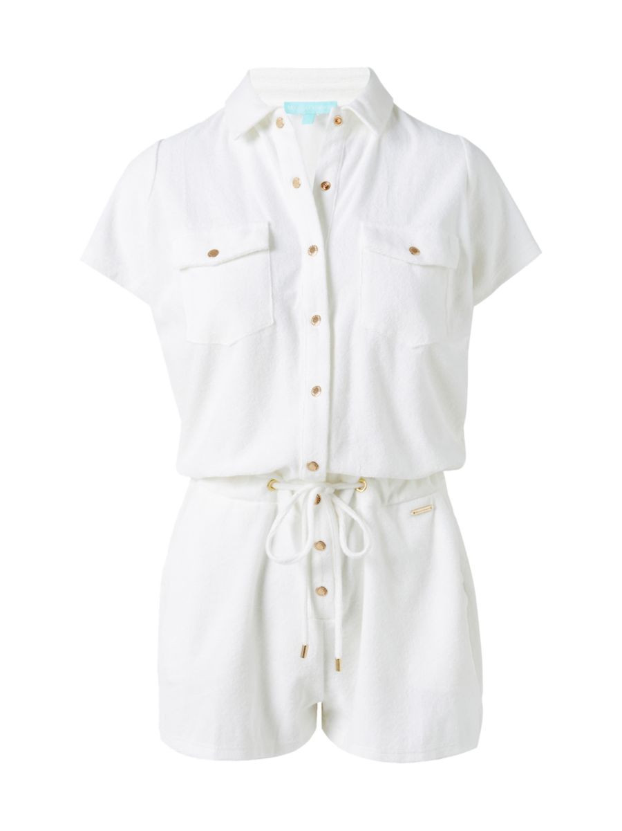Cheryl Terry Short-Sleeve Romper | Saks Fifth Avenue