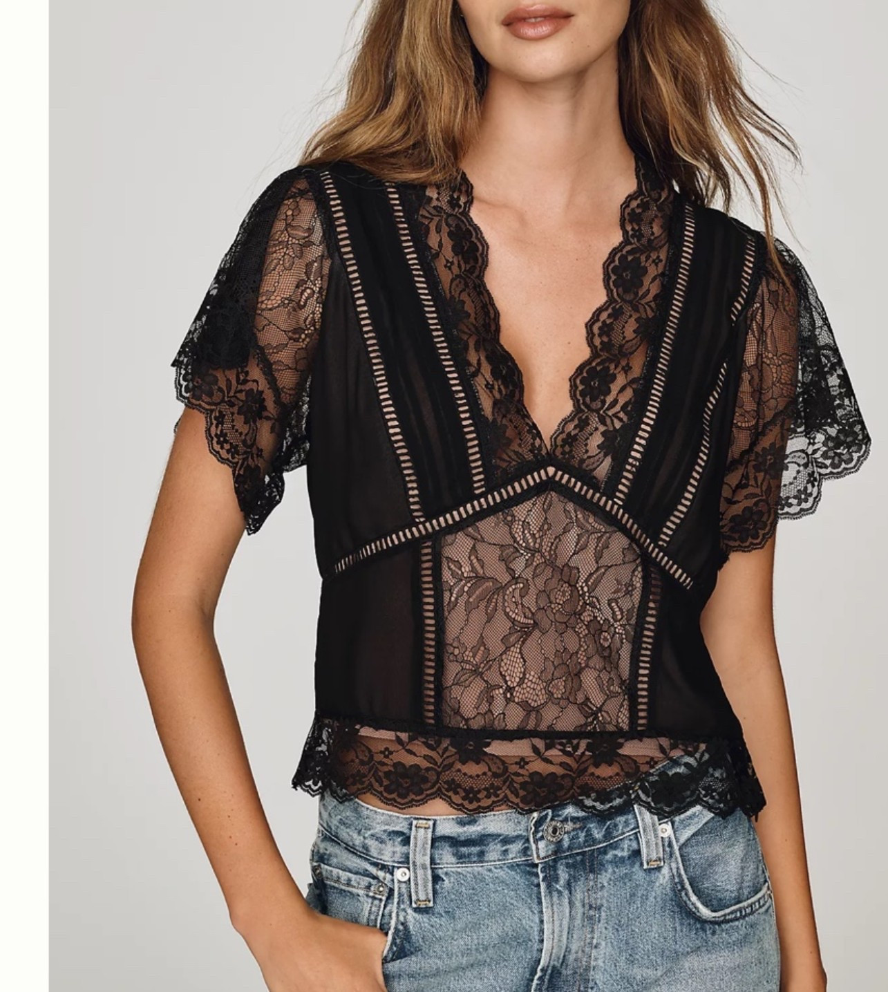 New at Anthro! Black lace top

#LTKSeasonal