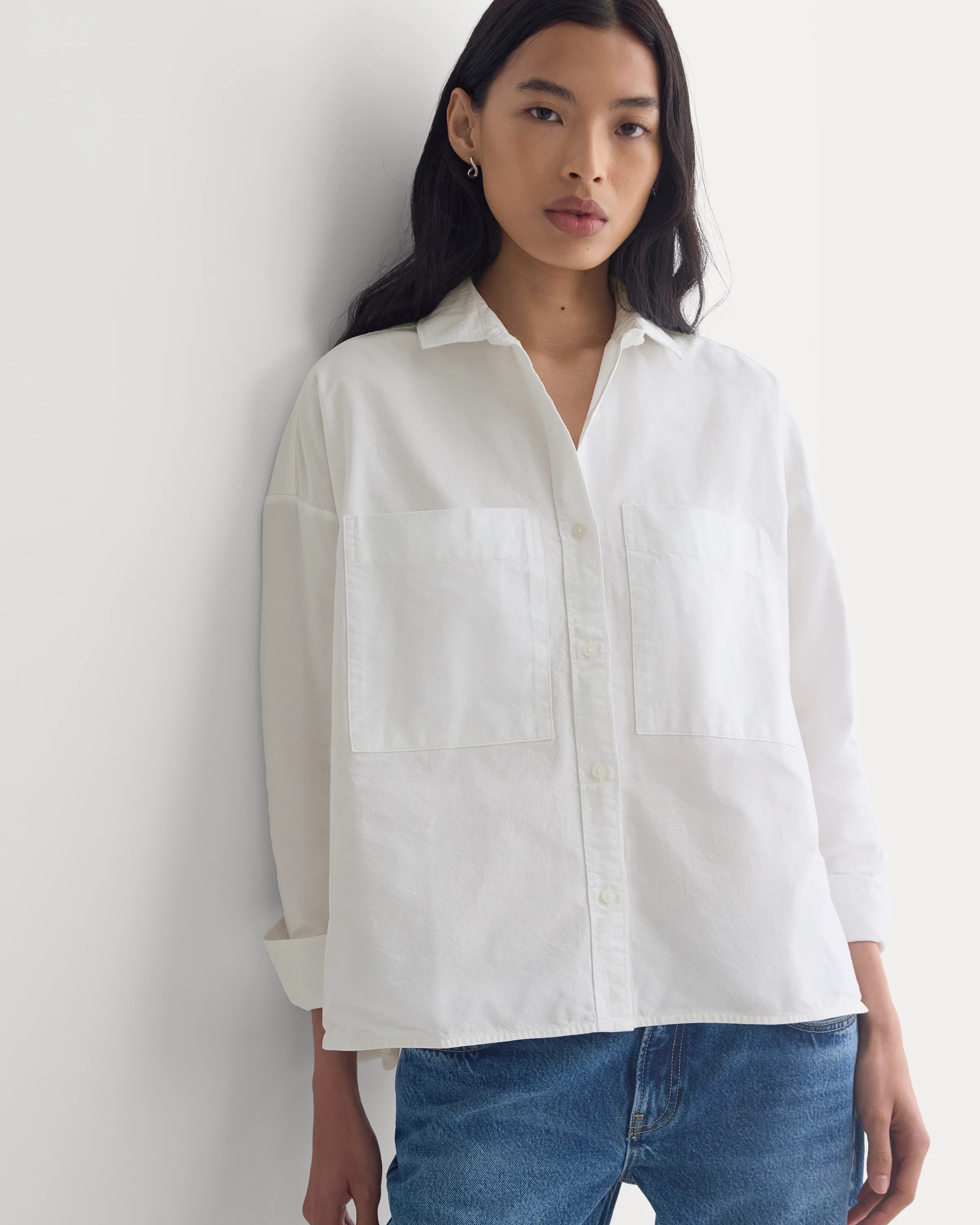 The Boxy Oxford | White | Everlane