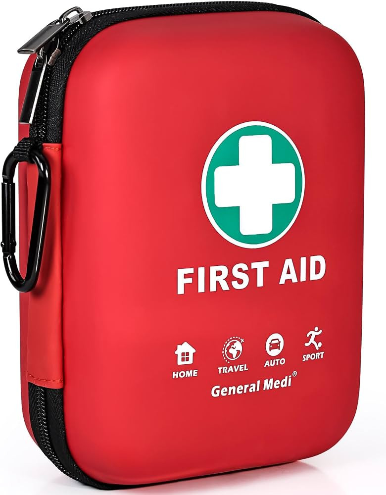 General Medi First Aid Kit - 170 Pieces Hard Case and Lightweight - Great for Travel, Home, Offic... | Amazon (US)