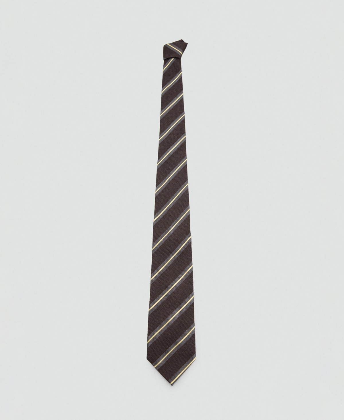 Mango Men's Combined Stripes Tie - Brown | Macy's