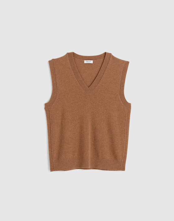 Cashmere V-Neck Sweater Vest | Madewell