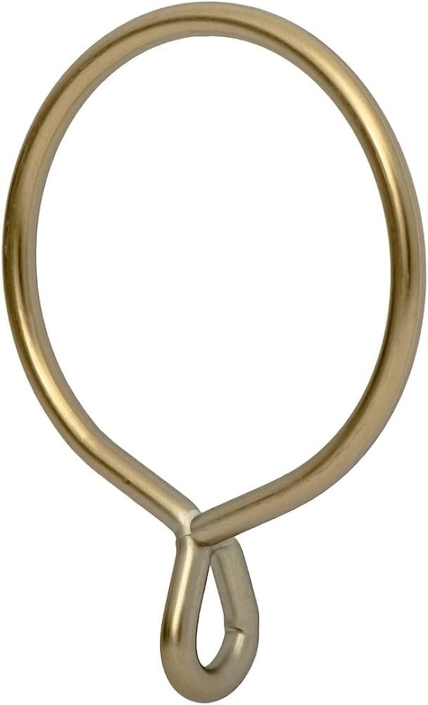 Ivilon Drapery Eyelet Curtain Rings - 2.3" Ring for Curtain Hook Pins, Set of 14 - Warm Gold | Amazon (US)