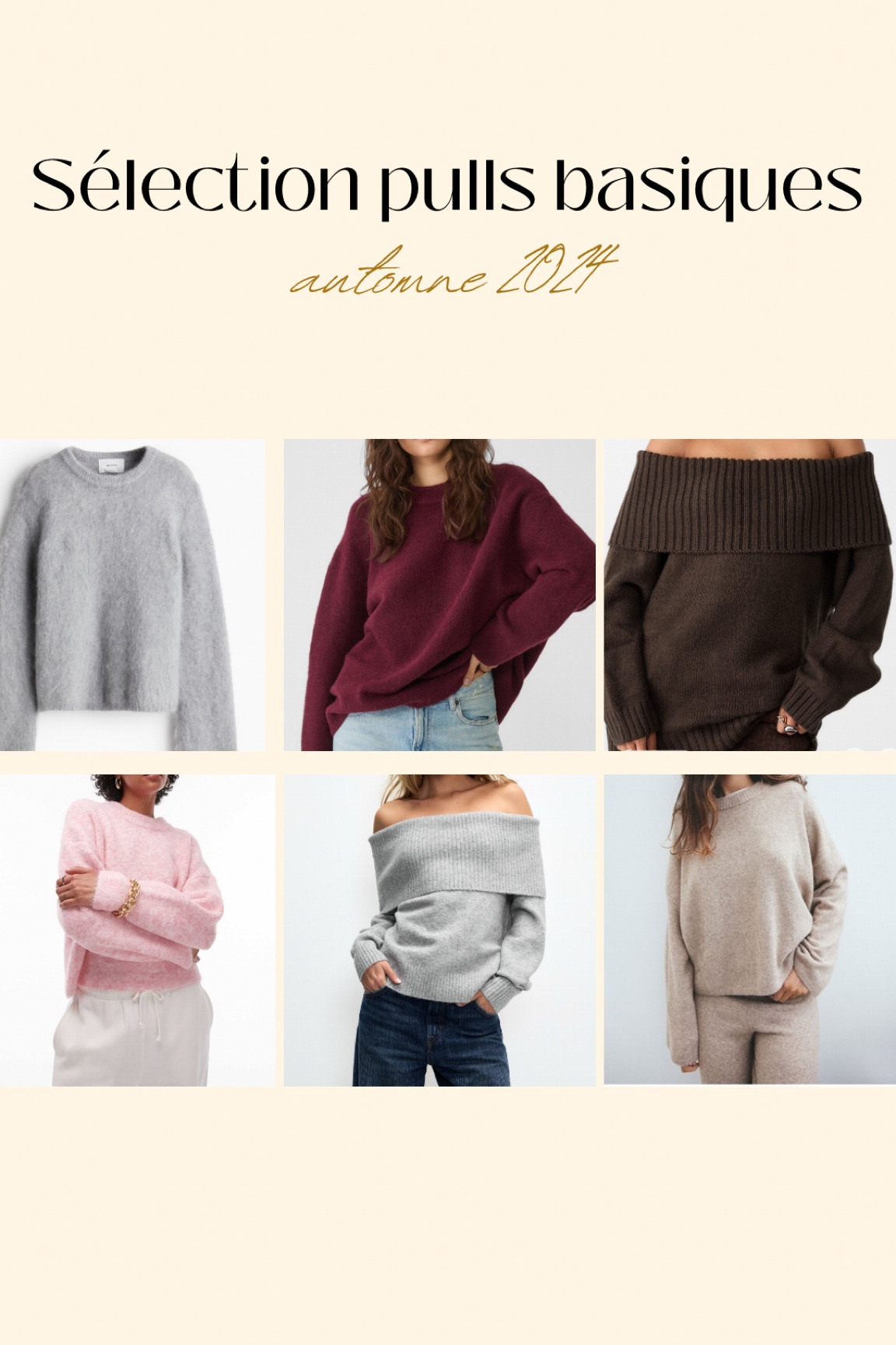 Sélection pulls basiques - Automne 2024

#LTKstyletip #LTKfrance #LTKautumn