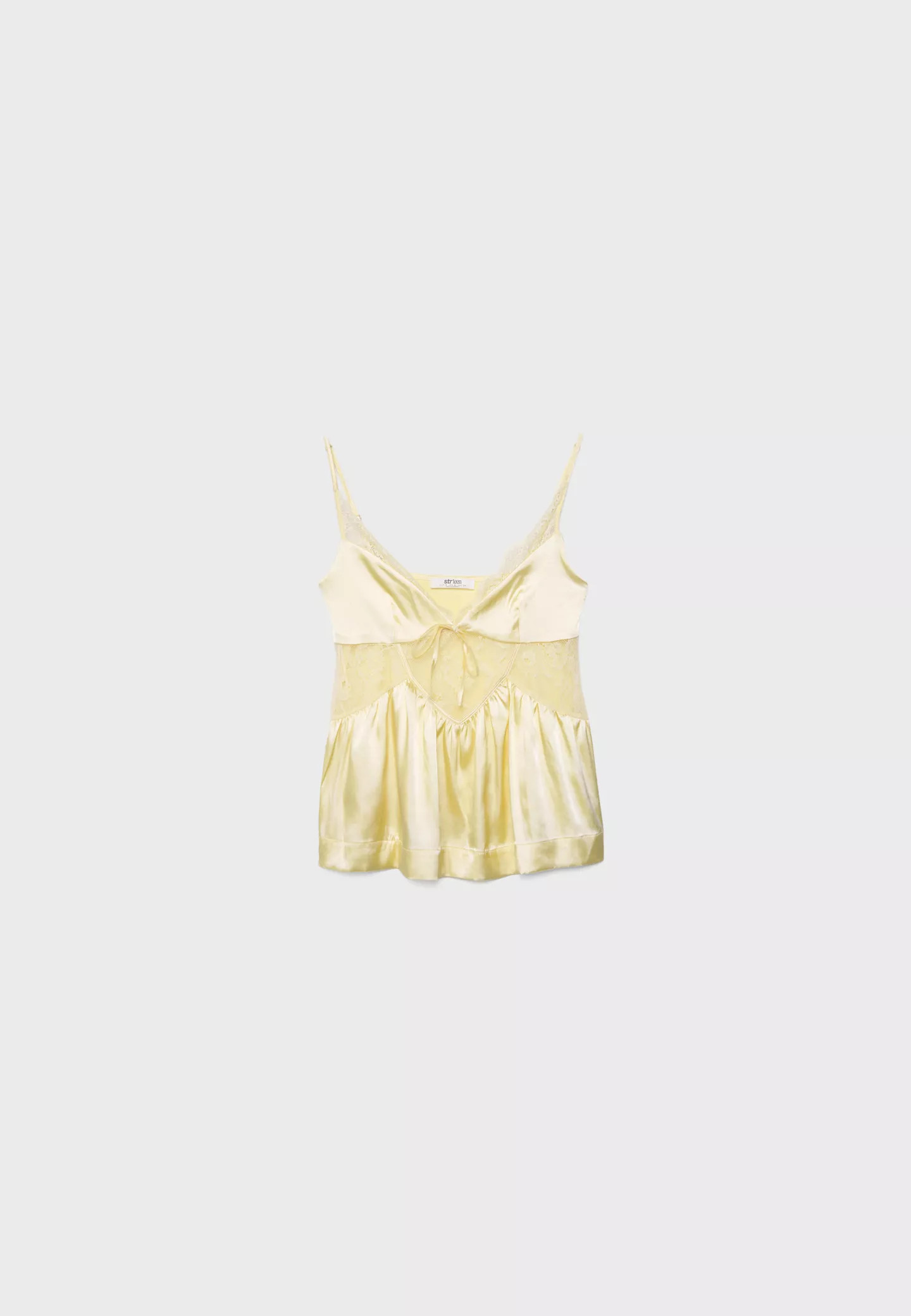 Satin strappy top - Women's Mocacos Nuevo | Stradivarius United Kingdom | Stradivarius (UK)