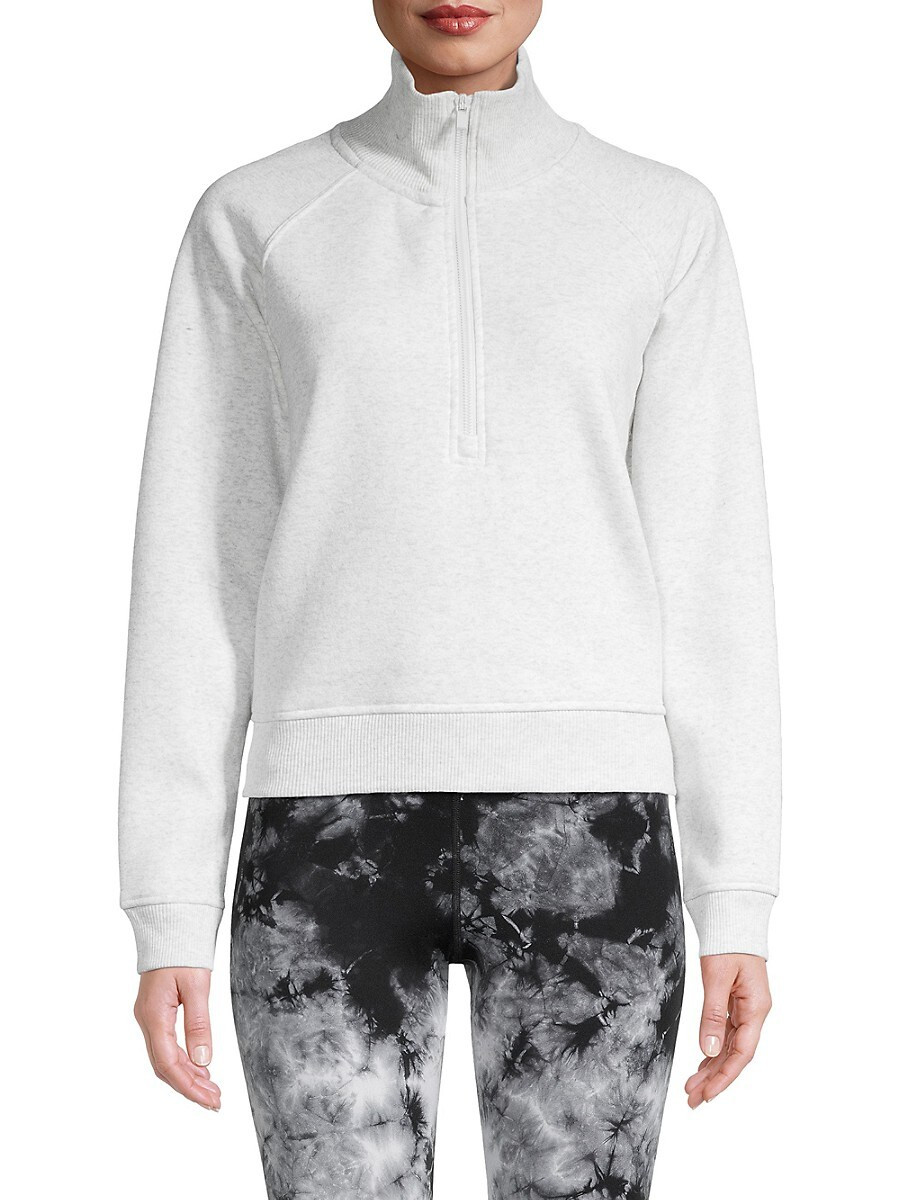 90 Degree by Reflex Women's Mockneck Half-Zip Pullover - Light Grey - Size XS | Saks Fifth Avenue OFF 5TH