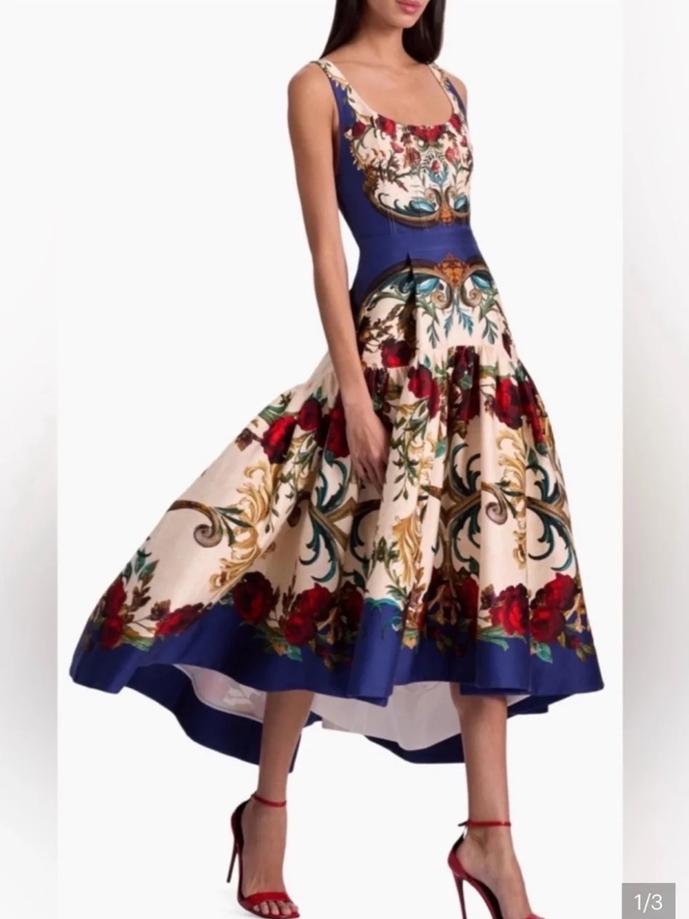 Alice + Olivia Diana Baroque High-Low Gilded Rose dress New 6 $660 | Poshmark