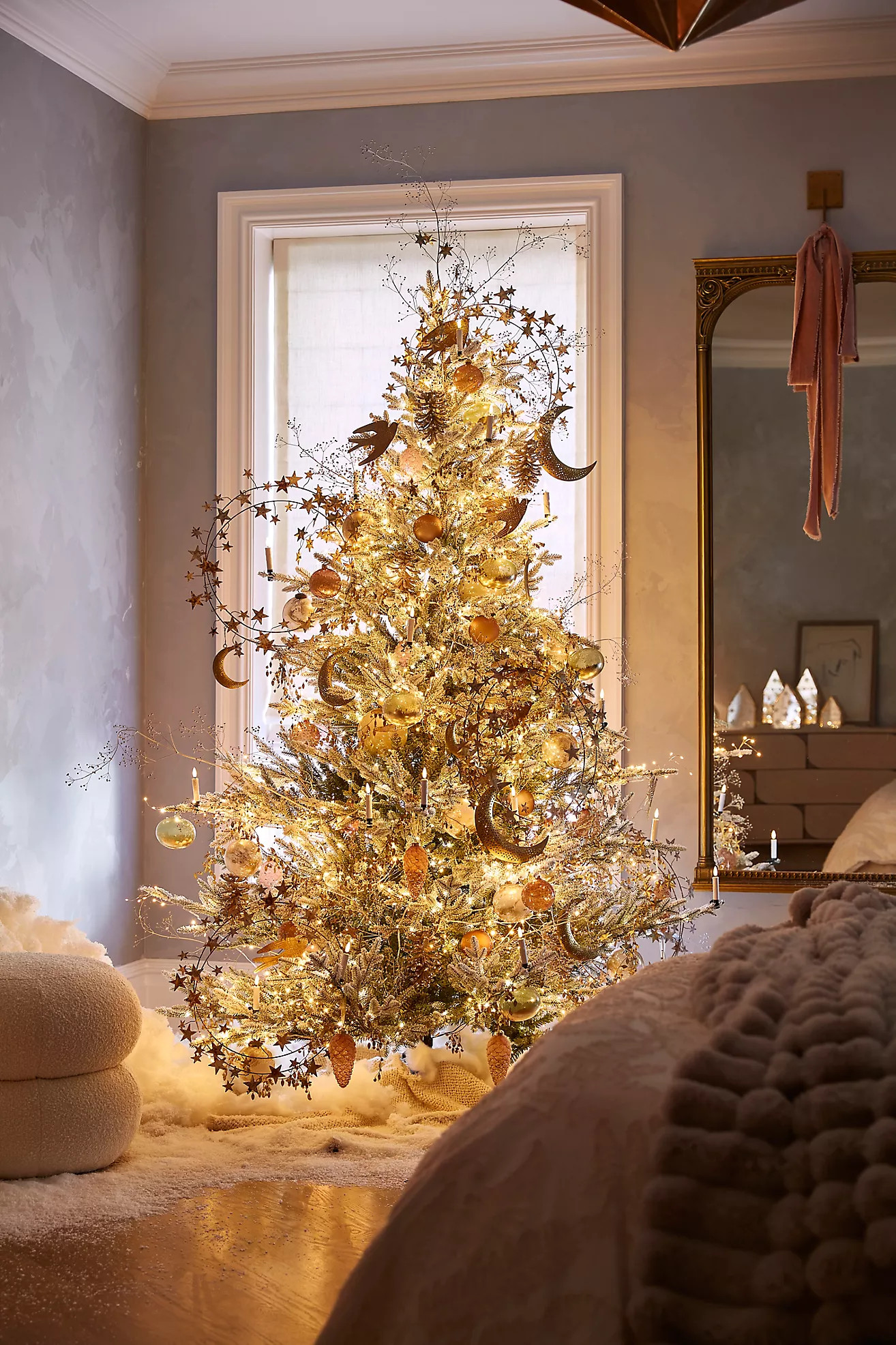 Faux Pre-Lit Snowy Norway Spruce | Anthropologie (US)