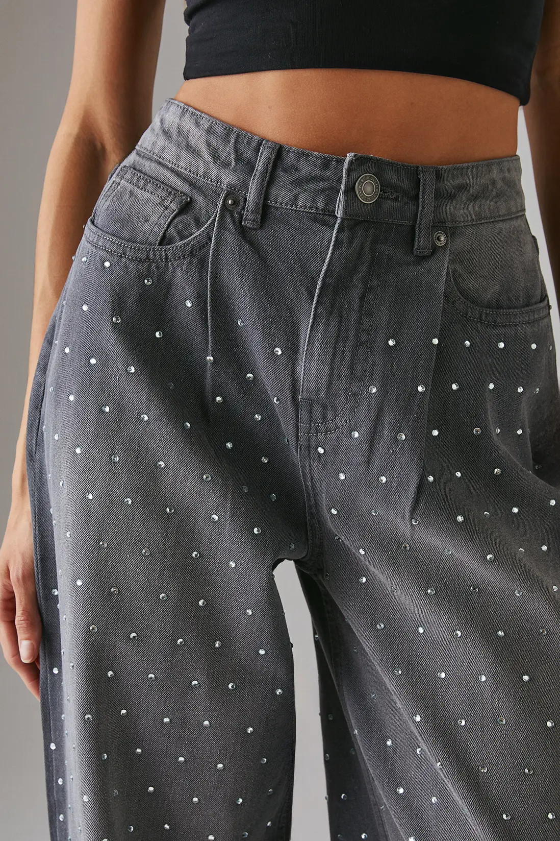 Hotfix Embellished Denim Boyfriend Jean | Boohoo.com (UK & IE)