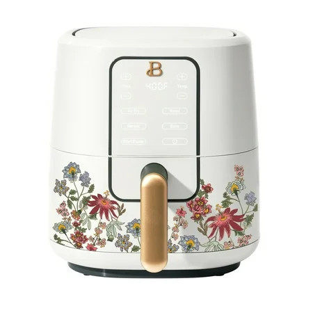 Beautiful 3 Qt Air Fryer with TurboCrisp Technology, EverGood Ceramic Nonstick Coating, Wildflower White Icing by Drew Barrymore | Walmart (US)