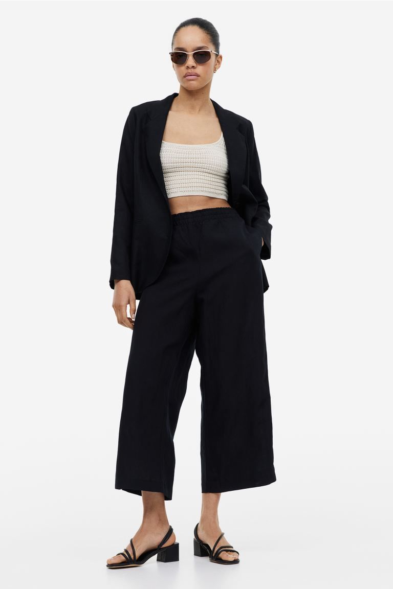 Linen-blend Crop Pants | H&M (US)