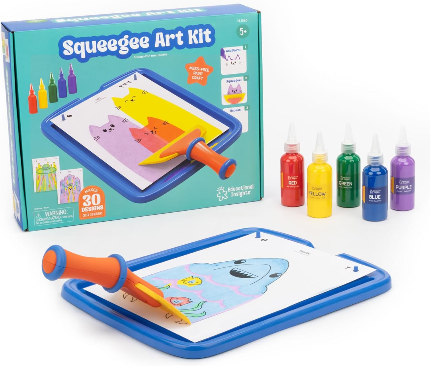 Educational Insights Squeegee Art Kit - Painting Kit for Kids, Children's Painting Kits, Screen F... | Amazon (US)