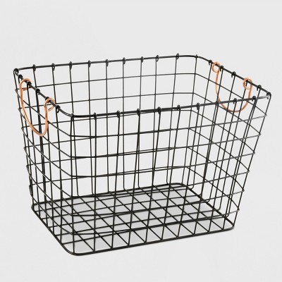 14.2" Metal Wire Basket Black - Smith & Hawken™ | Target