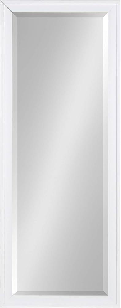 Bosc Modern Framed Rectangular Wall Mirror, 19.5 x 51.5, White, Decorative Tall Mirror with Recta... | Amazon (US)