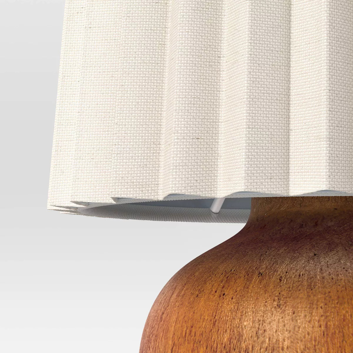 Mini Faux Wood Table Lamp with Pleated Shade - Room Essentials™ | Target