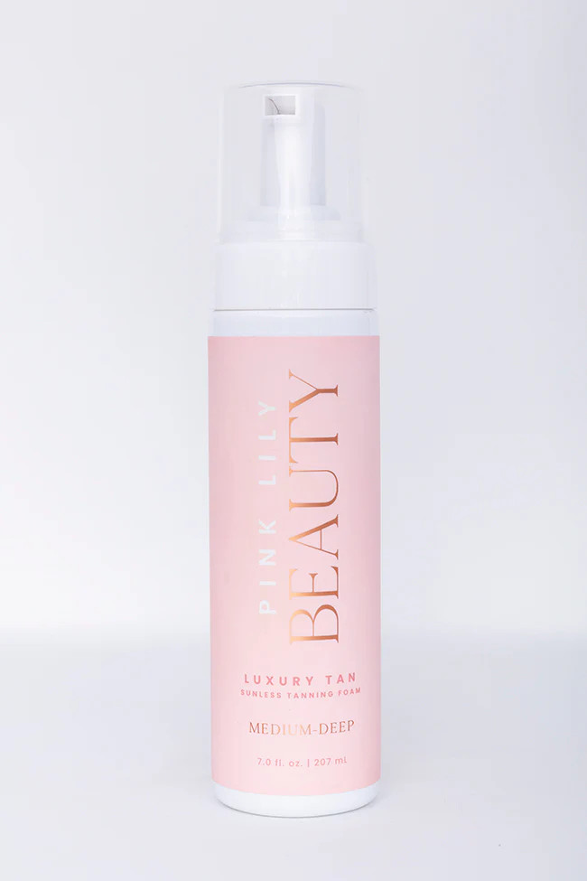 Pink Lily Luxury Tan Sunless Tanning Foam Self Tanner - Medium Deep | Pink Lily