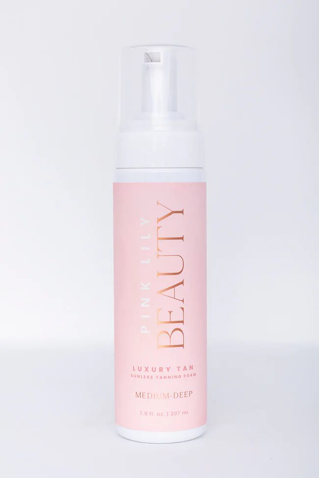 Pink Lily Luxury Tan Sunless Tanning Foam Self Tanner – Medium Deep | Pink Lily