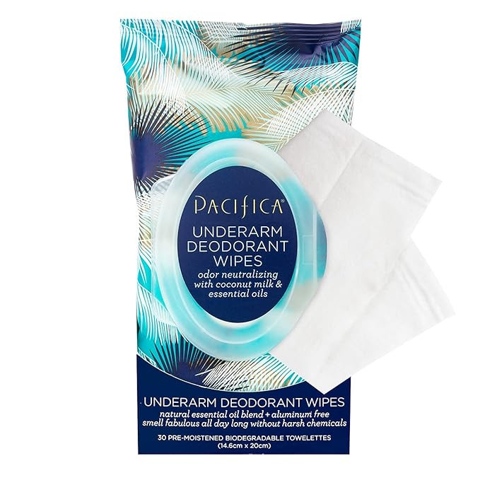 Pacifica Beauty, Coconut Milk & Essential Oils Underarm Deodorant Wipes, 30 Count, Remove Odor On... | Amazon (US)