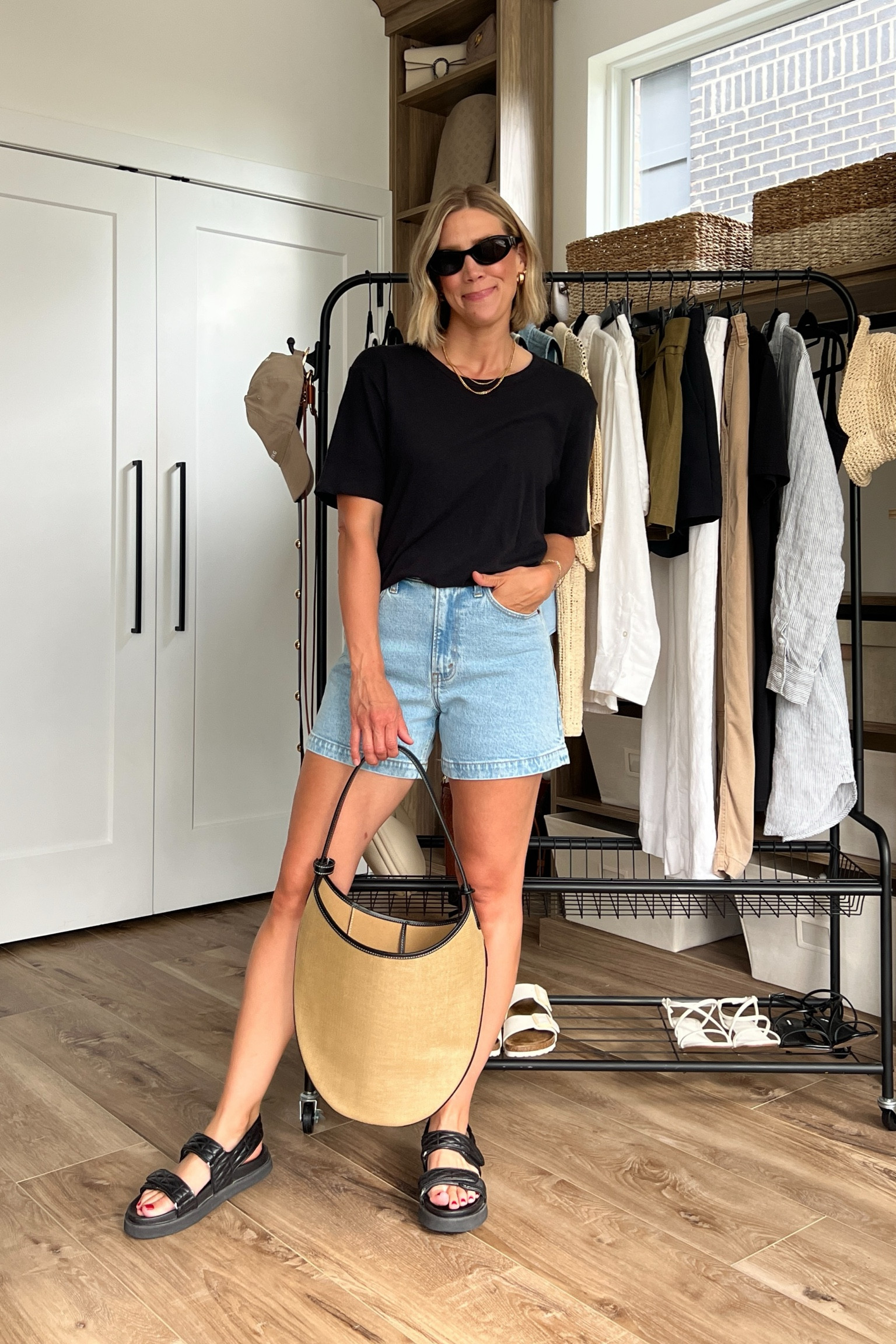 Wearing 26 shorts, small tee, sandals tts

#LTKFindsUnder50 #LTKStyleTip #LTKFindsUnder100