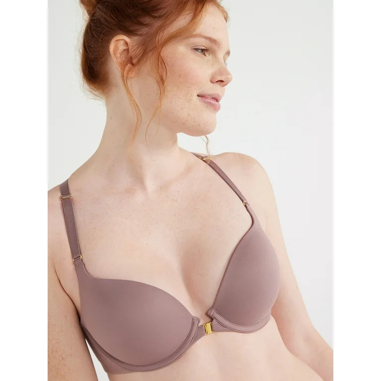 Joyspun Women's Front Close Racerback Push Up Bra, Sizes 34A to 38D | Walmart (US)