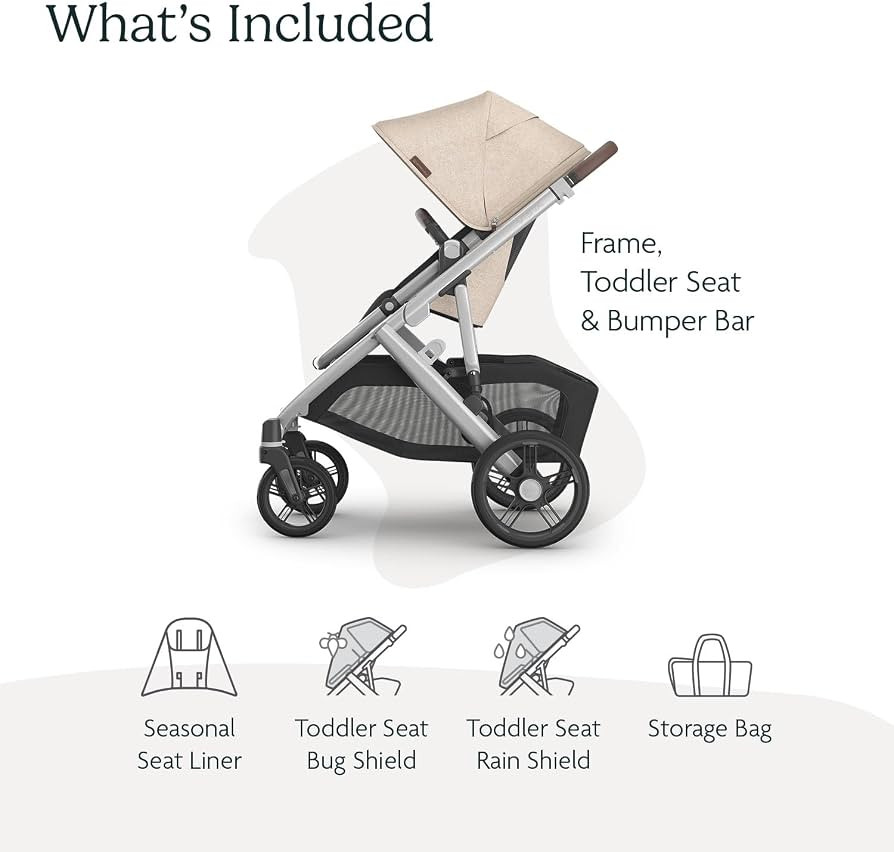 UPPAbaby Vista V3 Stroller - Full-Size Single-to-Double Stroller System - Toddler Seat, Bug Shiel... | Amazon (US)