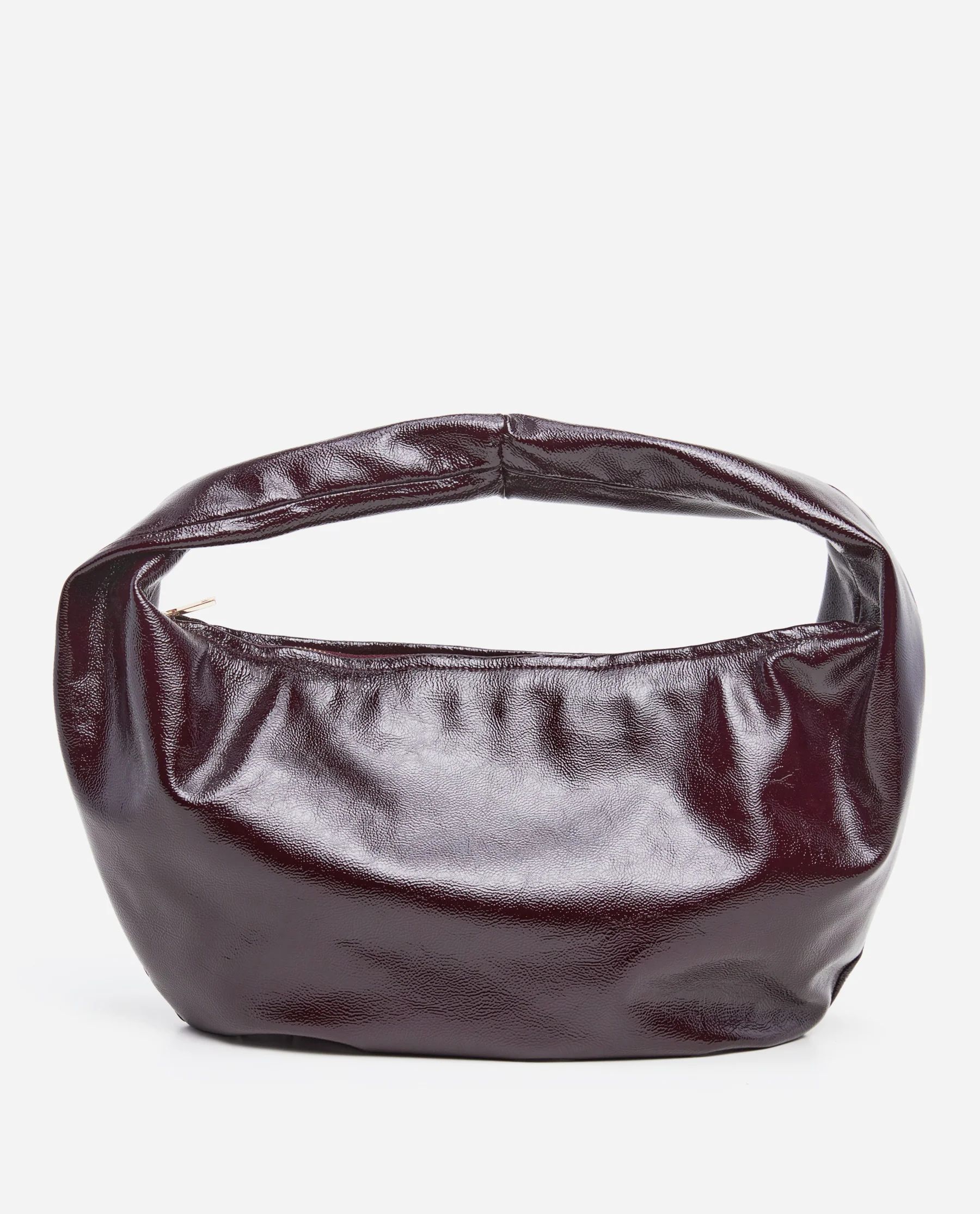 Alva Shoulder Bag Leather Patent Burgundy | Flattered