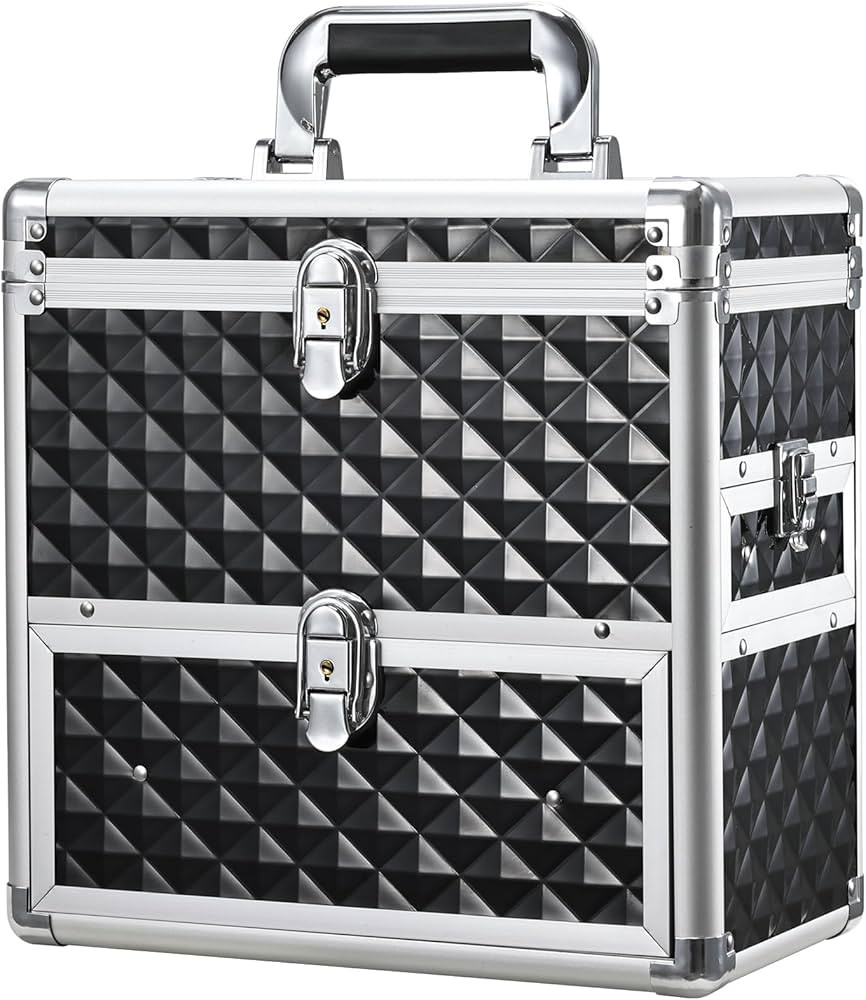 Frenessa Nail Polish Makeup Train Case with Drawer and Dividers Manicure Organizer Accessory Stor... | Amazon (US)