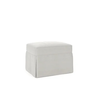 Amari 33" Rectangle Slipcovered Ottoman | Wayfair North America