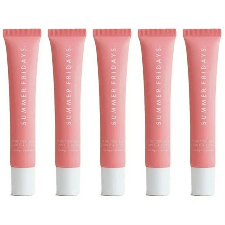5 Pcak Summer Fridays Lip Butter Balm - Conditioning Lip Mask and Lip Balm for Instant Moisture Shine and Hydration - Sheer-Tinted Soothing Lip Care - Pink Sugar (.5 Oz) | Walmart (US)
