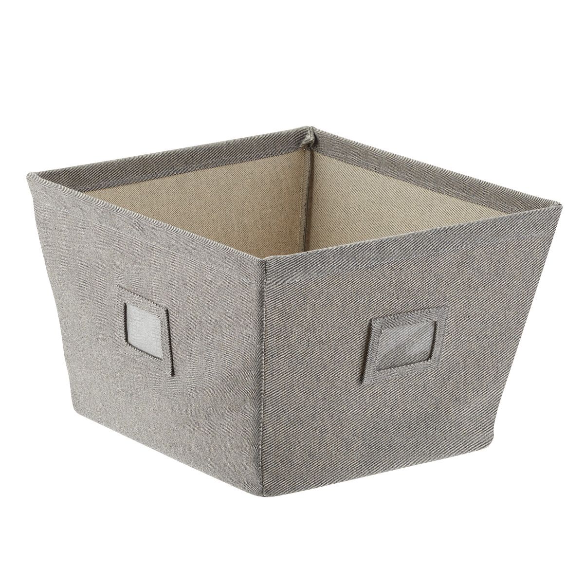 Large Tapered Canvas Bin Grey | The Container Store