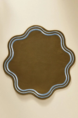 Madeline Embroidered Round Placemat | Anthropologie (US)