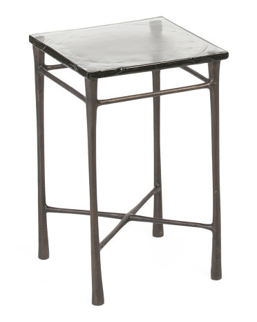 22in Thick Glass Square Top Accent Table | Furniture & Lighting | Marshalls | Marshalls