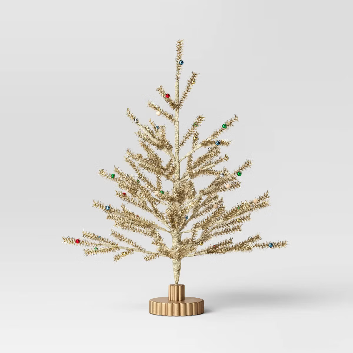 Christmas Decorated Tinsel Tree Gold - Threshold™ | Target