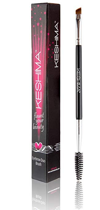 Duo Eyebrow Brush by Keshima - Premium Quality Angled Eye Brow Brush and Spoolie Brush | Amazon (US)
