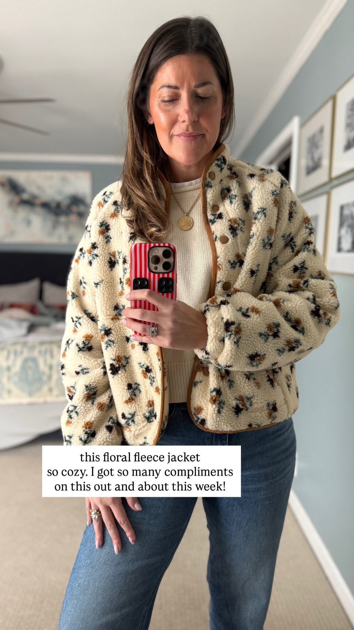 My current grab-and-go jacket lately  
Soft, warm, and works with jeans, leggings, basically everything.

floral fleece jacket, sherpa jacket women, cozy spring jacket, casual jacket women, lightweight fleece jacket, transitional weather jacket, everyday outfit jacket, neutral floral jacket, button front fleece, mom outfit jacket, weekend outfit ideas, comfortable casual outfits, spring layering pieces, cozy fashion finds, floral fleece jacket, cozy fleece jacket, spring fleece jacket, printed fleece jacket, lightweight jacket women, casual spring jacket, sherpa jacket women, snap front fleece, layering jacket women, everyday jacket, transitional weather outfit, casual mom outfit, comfortable casual wear, neutral floral jacket

#LTKmomlife #LTKootd #LTKOver40