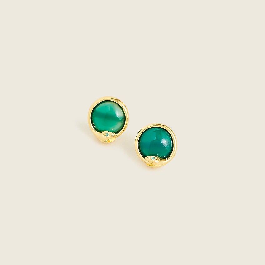 Demi-fine 14k gold-plated ouroboros earrings | J.Crew US