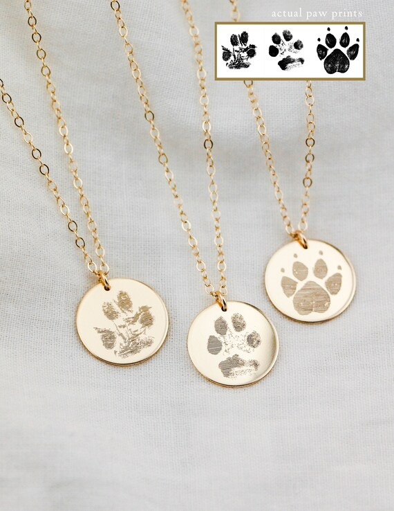 Paw Print Necklace • Custom Paw Print • Actual Paw Print Necklace • Pet Memorial Necklace ... | Etsy (US)