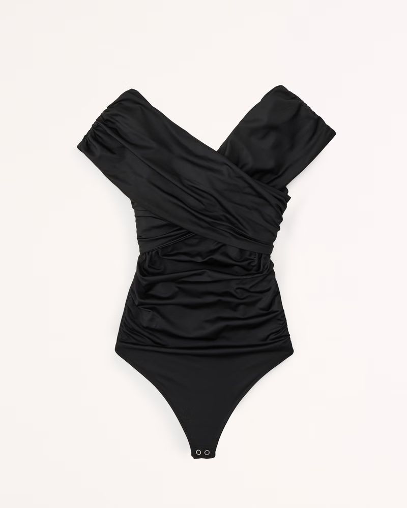 Women's Sleek Seamless Ruched Wrap Bodysuit | Women's Tops | Abercrombie.com | Abercrombie & Fitch (US)