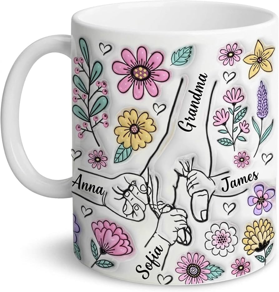Personalized Mom Mug with Kids Names, Mama Coffee Cup, Mothers Day Mug, Custom Coffee Mugs, Chris... | Amazon (US)