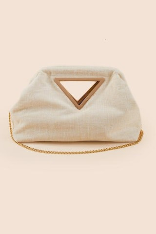 Tia Fabirc Triange Cut Out Clutch | Francesca's