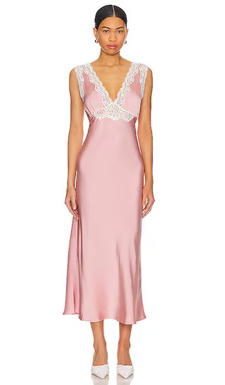 Jordan Midi Dress in Baby Pink | Revolve Clothing (Global)